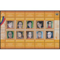 Venezuela 2810/19 2009 Personalidades Bicentenario de la Independencia MNH