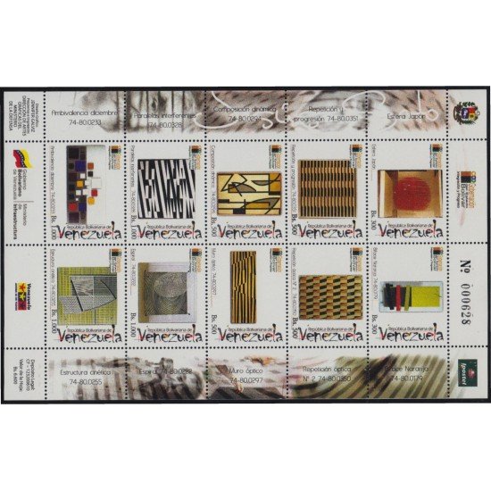 Venezuela 2619/28 2006 Arte Pinturas de Jesús Rafael Soto MNH Venezuela 2619/28 2006 Arte Pinturas de Jesús Rafael Soto MNH