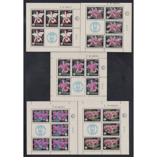 Venezuela A- 1016/20 MP 1971 Orquídeas Flores flowers MNH Venezuela A- 1016/20 MP 1971 Orquídeas Flores flowers MNH