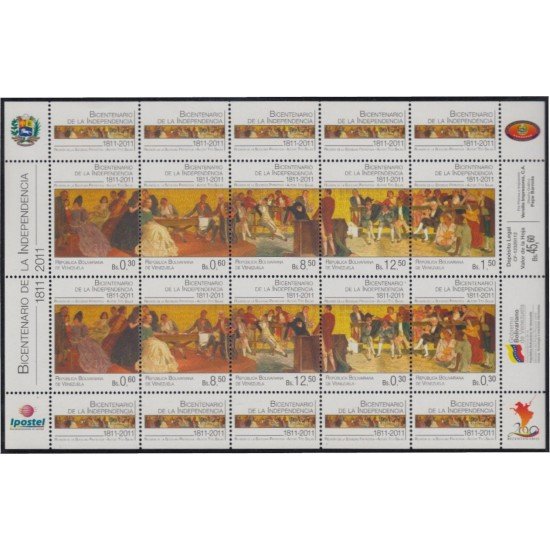 Venezuela 3008/17 2011 Sociedad patriótica de Tito Salas MNH Venezuela 3008/17 2011 Sociedad patriótica de Tito Salas MNH