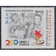 Venezuela 2997 2011 América UPAEP Bicentenario de la Independencia de Venezuela MNH