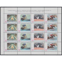 Guinea Ecuatorial 229/32 1996 Minihojita Juegos Olímpicos Atlanta 96 Tenis Ciclismo Hípica MNH