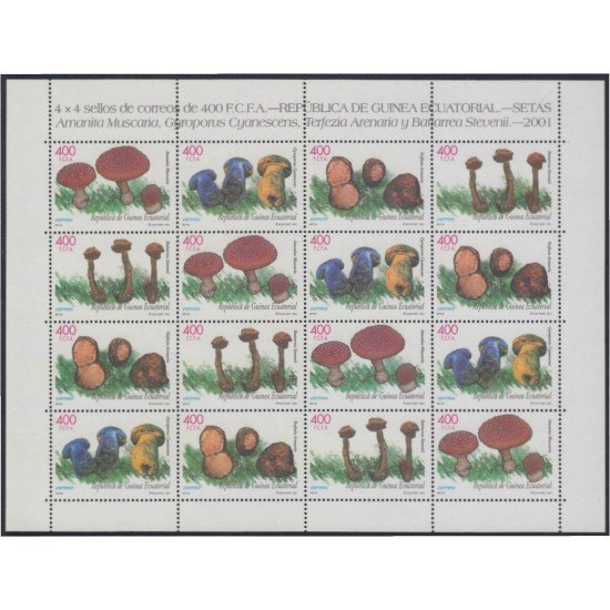 Guinea Ecuatorial 276/79 2001 Micología setas Mushroom MNH Guinea Ecuatorial 276/79 2001 Micología setas Mushroom MNH