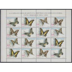 Guinea Ecuatorial 296/99 2003 Minihojita Fauna Mariposas de África MNH Guinea Ecuatorial 296/99 2003 Minihojita Fauna Mariposas de África MNH