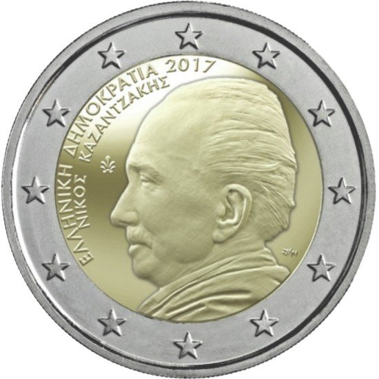 Grecia 2017 2 € euros conmemorativos Nikos Kazantzakis Grecia 2017 2 € euros conmemorativos Nikos Kazantzakis