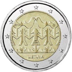 Lituania 2018 2 € euros conmemorativos Festival Canción Danza Lituania 2018 2 € euros conmemorativos Festival Canción Danza