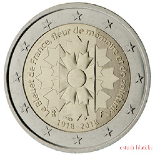 Francia 2018 2 € euros conmemorativos  Le Bleuet de France