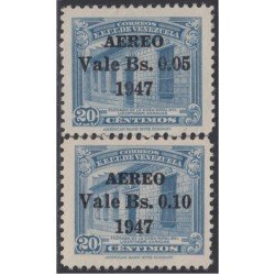 Venezuela A- 227/28 1947 Timbres de 1940/41 MNH Venezuela A- 227/28 1947 Timbres de 1940/41 MNH