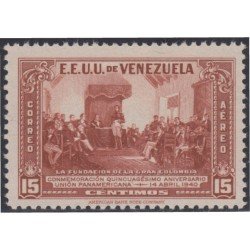Venezuela A- 137 1940/44 50 Años de la Unión Panamericana MNH Venezuela A- 137 1940/44 50 Años de la Unión Panamericana MNH