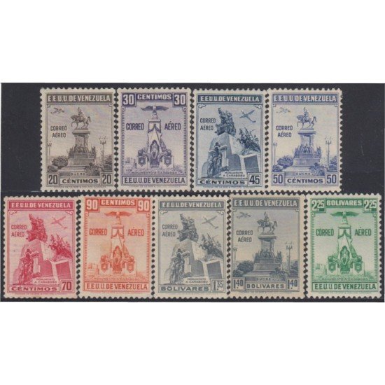Venezuela A- 122/30 1938 Centenario de la Batalla de Carabobo Monumento MNH Venezuela A- 122/30 1938 Centenario de la Batalla de Carabobo Monumento MNH