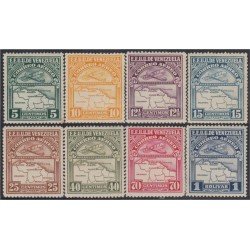 Venezuela A- 114/21 1938/40 Timbres de 1932 Avión mapa de Venezuela MNH Venezuela A- 114/21 1938/40 Timbres de 1932 Avión mapa de Venezuela MNH