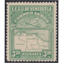 Venezuela A- 14 1930 Inauguración de la red interna de Aéropostal Avioneta y mapa de Venezuela MNH Venezuela A- 14 1930 Inauguración de la red interna de Aéropostal Avioneta y mapa de Venezuela MNH
