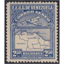 Venezuela A- 13 1930 Inauguración de la red interna de Aéropostal Avioneta y mapa de Venezuela MNH Venezuela A- 13 1930 Inauguración de la red interna de Aéropostal Avioneta y mapa de Venezuela MNH
