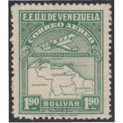 Venezuela A- 10 1930 Inauguración de la red interna de Aéropostal Avioneta y mapa de Venezuela MNH Venezuela A- 10 1930 Inauguración de la red interna de Aéropostal Avioneta y mapa de Venezuela MNH