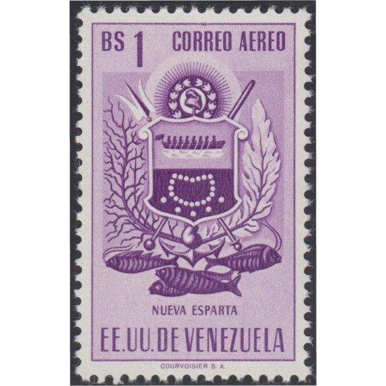 Venezuela A- 544 1953 Escudo del Estado de Nueva Esparta MNH Venezuela A- 544 1953 Escudo del Estado de Nueva Esparta MNH