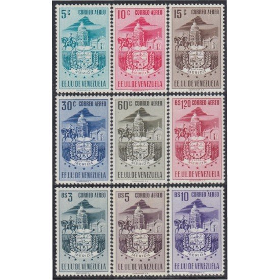 Venezuela A- 465/73 1953 Escudo del Estado de Mérida MNH Venezuela A- 465/73 1953 Escudo del Estado de Mérida MNH