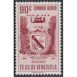 Venezuela A- 417 1952 Escudo del Estado de Miranda MNH Venezuela A- 417 1952 Escudo del Estado de Miranda MNH