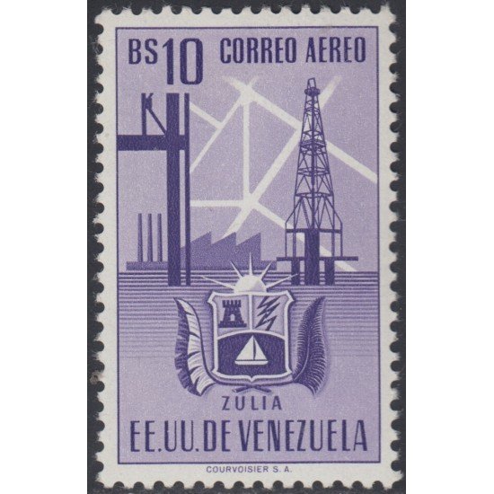 Venezuela  A- 357 1951 Escudo del Estado de Zulia MNH