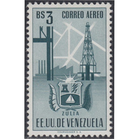 Venezuela A- 355 1951 Escudo del Estado de Zulia MNH Venezuela A- 355 1951 Escudo del Estado de Zulia MNH