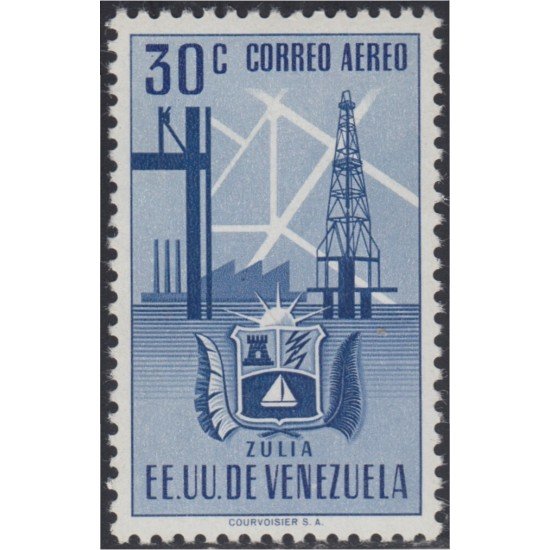Venezuela A- 352 1951 Escudo del Estado de Zulia MNH Venezuela A- 352 1951 Escudo del Estado de Zulia MNH