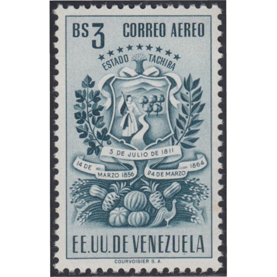 Venezuela A- 348A 1951 Escudo del Estado de Táchira MNH Venezuela A- 348A 1951 Escudo del Estado de Táchira MNH
