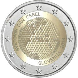 Eslovenia 2018 2 € euros conmemorativos Día Mundial de las Abejas Eslovenia 2018 2 € euros conmemorativos Día Mundial de las Abejas