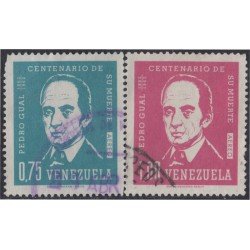 Venezuela A- 805/06 1964 Pedro Gual Centenario de su muerte usados Venezuela A- 805/06 1964 Pedro Gual Centenario de su muerte usados