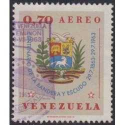 Venezuela A- 789 1963 Centenario de la Bandera y Escudo usados Venezuela A- 789 1963 Centenario de la Bandera y Escudo usados