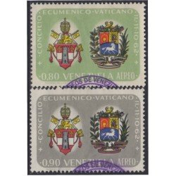 Venezuela A- 787/88 1963 Concilio Ecuménico Vaticano usados Venezuela A- 787/88 1963 Concilio Ecuménico Vaticano usados