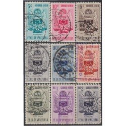 Venezuela A- 537/45 1953 Escudo del Estado de Nueva Esparta usados Venezuela A- 537/45 1953 Escudo del Estado de Nueva Esparta usados