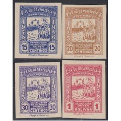 Venezuela A- 214/17 1946 1º Aniversario de la Revolución de Octubre MNH Sin dentar Sin goma Venezuela A- 214/17 1946 1º Aniversario de la Revolución de Octubre MNH Sin dentar Sin goma