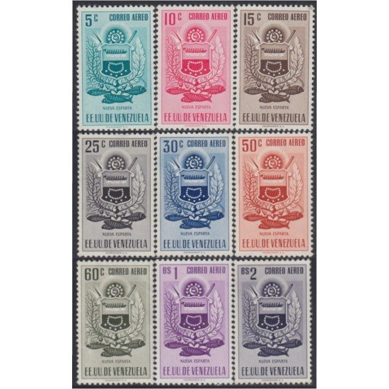 Venezuela A- 537/45 1953 Escudo del Estado de Nueva Esparta MH Venezuela A- 537/45 1953 Escudo del Estado de Nueva Esparta MH