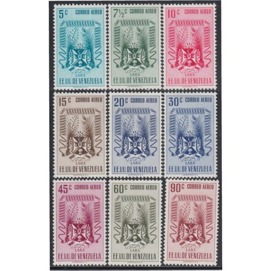 Venezuela  A- 400/08 1952 Escudo del Estado de Lara MH