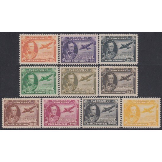 Venezuela A- 202/11 1944 Antonio José de Sucre MH Venezuela A- 202/11 1944 Antonio José de Sucre MH