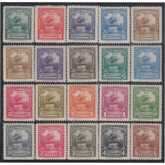 Venezuela A- 138/57 1940/44 110 Aniversario de la muerte de Bolívar MH Venezuela A- 138/57 1940/44 110 Aniversario de la muerte de Bolívar MH