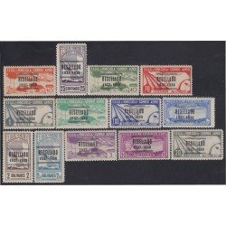 Venezuela A- 66/78 1938 Timbres de 1937 Resellado Avión MH Venezuela A- 66/78 1938 Timbres de 1937 Resellado Avión MH