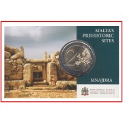 Malta 2018 2 € euros Moneda Coin Card Templos de Mnajdra