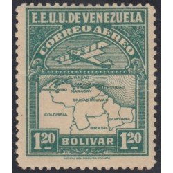 Venezuela A- 8 1930 Inauguración de la red interna de Aéropostal Avioneta y mapa de Venezuela MH Venezuela A- 8 1930 Inauguración de la red interna de Aéropostal Avioneta y mapa de Venezuela MH
