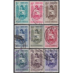 Venezuela A- 519/27 1953 Escudo del Estado de Barinas usados Venezuela A- 519/27 1953 Escudo del Estado de Barinas usados
