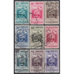 Venezuela A- 510/18 1953 Escudo del Estado de Apure usados Venezuela A- 510/18 1953 Escudo del Estado de Apure usados