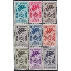 Venezuela A- 447/55 1953 Escudo del Estado de Monagas MNH Venezuela A- 447/55 1953 Escudo del Estado de Monagas MNH
