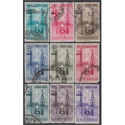 Venezuela A- 349/57 1951 Escudo del Estado de Zulia usados Venezuela A- 349/57 1951 Escudo del Estado de Zulia usados