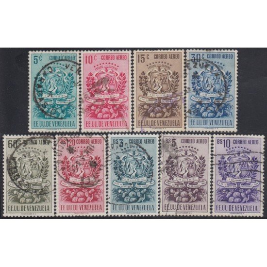 Venezuela  A- 345A/48C 1951 Escudo del Estado de Táchira usados