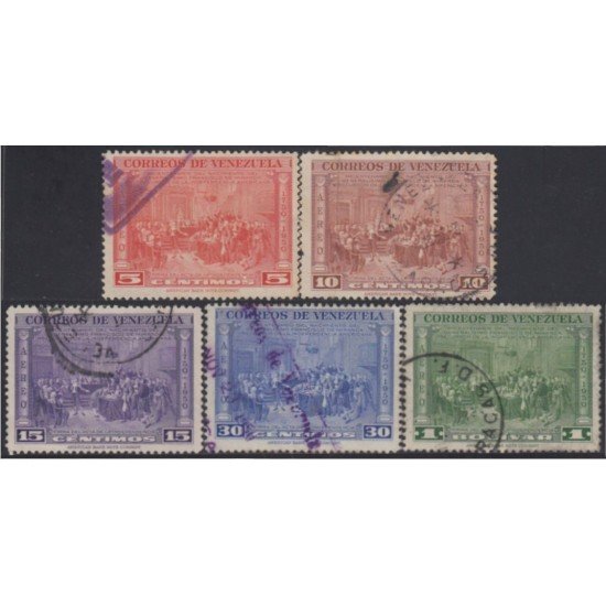 Venezuela A- 305/09 1950 Bicentenario del nacimiento del Gral. Francisco de Miranda usados Venezuela A- 305/09 1950 Bicentenario del nacimiento del Gral. Francisco de Miranda usados