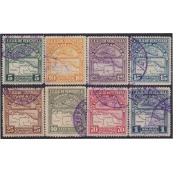 Venezuela A- 114/21 1938/40 Timbres de 1932 Avión mapa de Venezuela usados Venezuela A- 114/21 1938/40 Timbres de 1932 Avión mapa de Venezuela usados