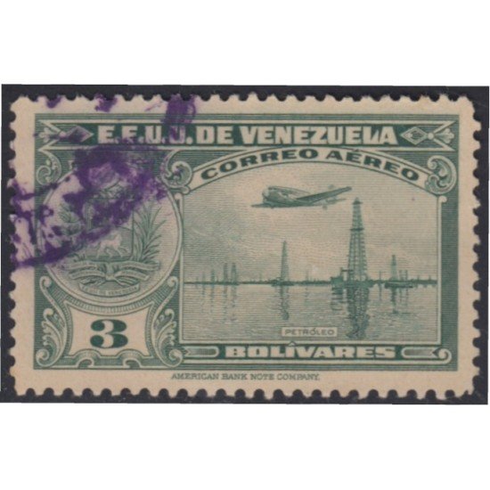 Venezuela A- 93 1938 Serie antigua Grabados Panteón Nacional usados Venezuela A- 93 1938 Serie antigua Grabados Panteón Nacional usados
