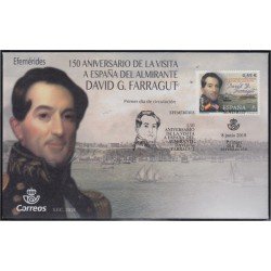 España Spain 5232 2018 150 Años de la visita del Almirante David G. Farragut SPD España Spain 5232 2018 150 Años de la visita del Almirante David G. Farragut SPD