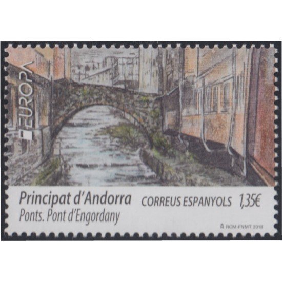 Andorra Española 468 2018 Europa Puentes MNH Andorra Española 468 2018 Europa Puentes MNH