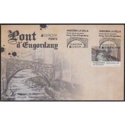 Andorra Española 468 2018 Europa Puentes SPD Sobre Primer día Andorra Española 468 2018 Europa Puentes SPD Sobre Primer día