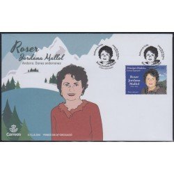 Andorra Española 469 2018 Roser Jordana Mallol SPD Sobre Primer día Andorra Española 469 2018 Roser Jordana Mallol SPD Sobre Primer día